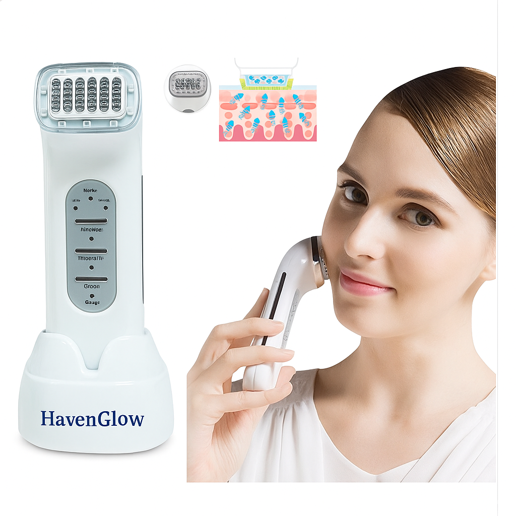 HavenGlow RF Thermage Facial Tightening Device | Infrared Skin Lifting & Collagen Booster