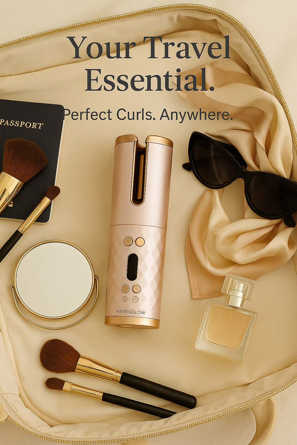 Portable Hair Curler | HavenGlow Automatic Curling Iron for Easy Styling